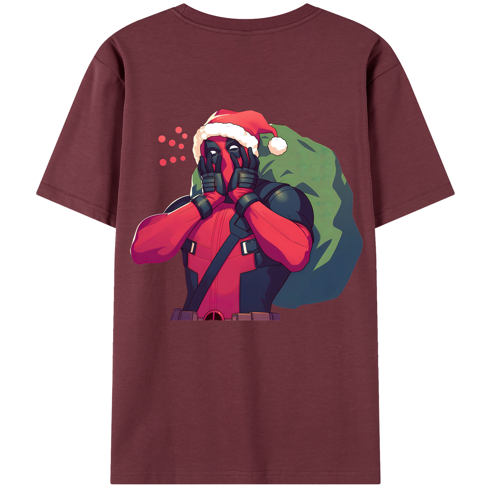 （画像用） Deadpool デッドプール 綿100％半袖Tシャツ（背面プリント）